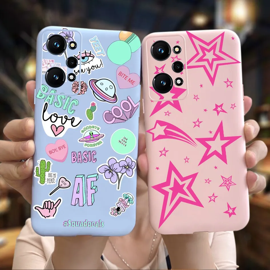 Para Realme GT Neo 2 Funda RMX3370 Funda de silicona suave con patrón de moda para Realme GT2 Neo2 Funda Realme GT Neo 3T Coque