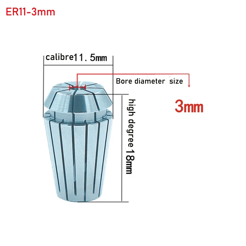 أدوات الساعات آلة الحفر مقاعد البدلاء كوليت ER11 -1mm ER11 -2mm Er11-3mm ER11-4.5mm ER11-5.5mm رأس تهزهز لـ ER11