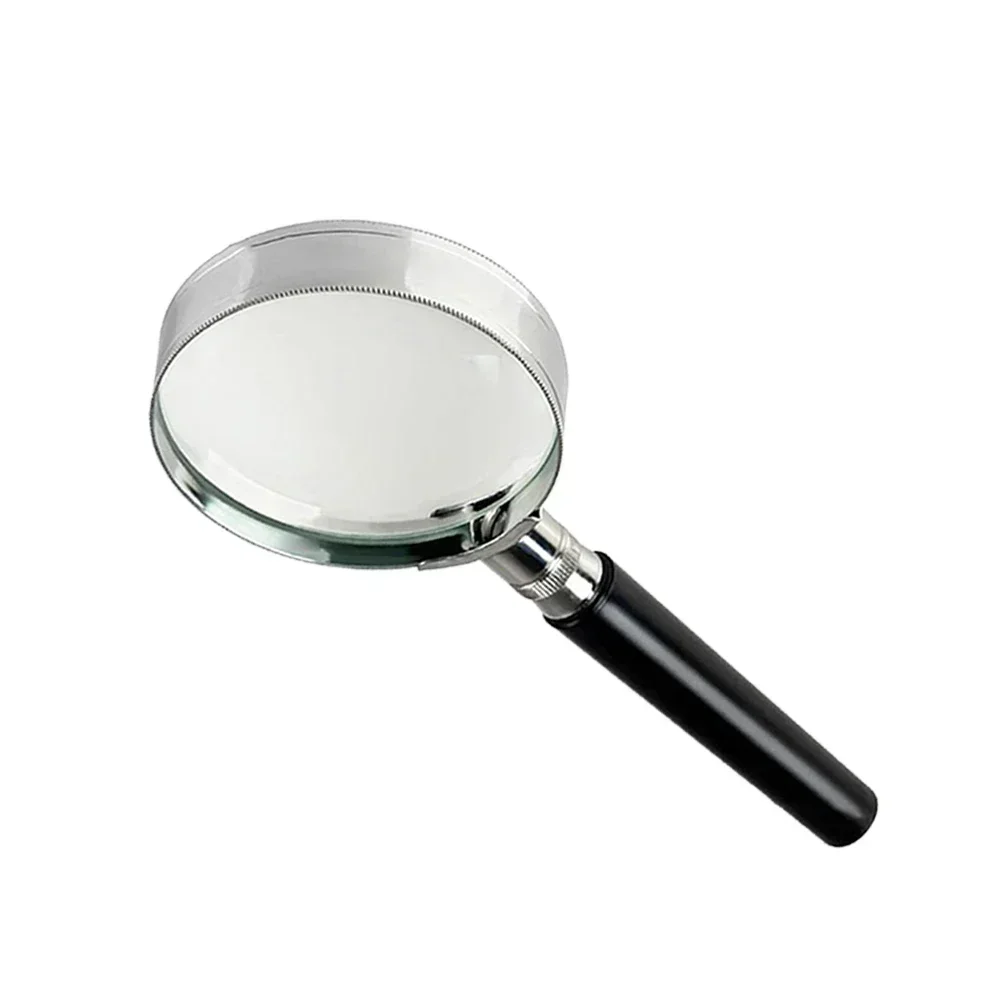 1pc Magnifier For Hallmarks Stamps Coins Tools 5X Magnification Glass Handle 75/90/100mm Handheld Magnifier Magnifying Tools