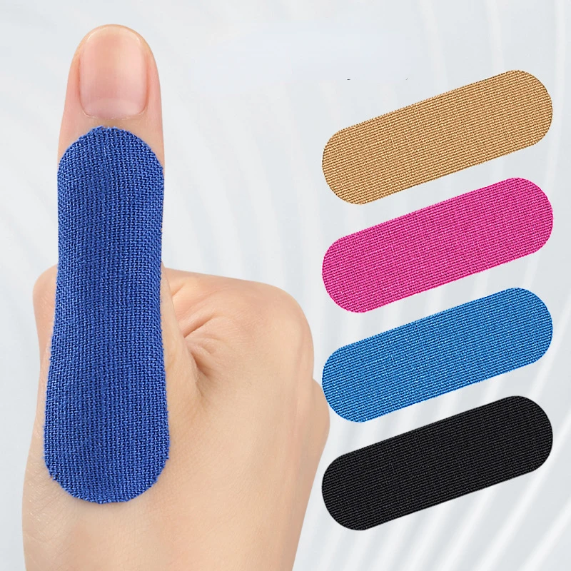 5pcs Sports Elastic Finger Protector Patch Mouse Hand Bowling Ball Thumb Fixation Support Anti-friction Sports Finger Guard Tape