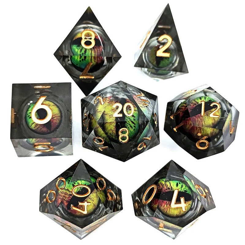 7PCS/Set Mushroom Party Family Tabletop Board Games Dice Cool Games DND Dice Set