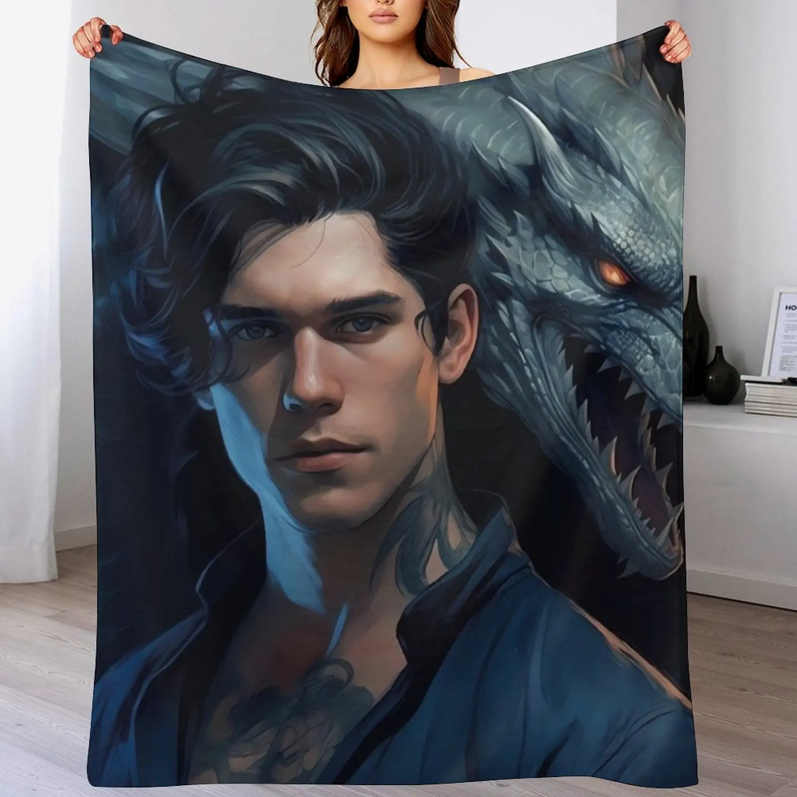 

Fourth Wing Xaden Riorson Throw Blanket Soft Retros halloween Thermal Blankets