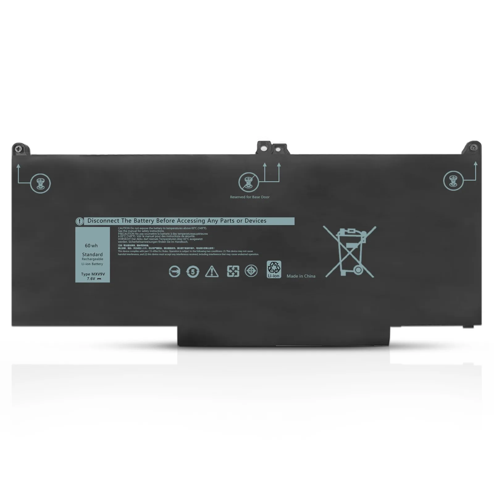 

Новый аккумулятор для ноутбука MXV9V емкостью 60 Втч для Dell Latitude E7400 E7300 5300 5310 7300 7400, Latitude 5300 5310 2-в-1, P96G P97G P99G P100G