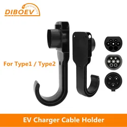 Suporte do cabo do carregador EV de parede, soquete de cabeça para tipo1 tipo2 EVSE J1772, conector EU Plug, novo, 1PC, 2023