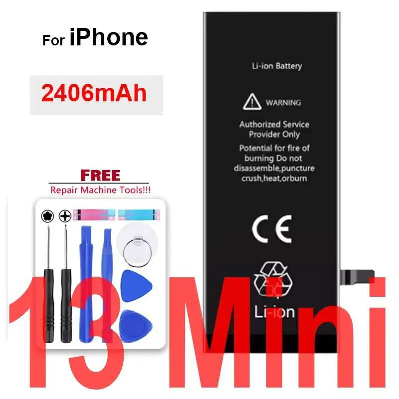 

Долговечный аккумулятор для мобильного телефона Apple Iphone 13 Mini 2406 мАч