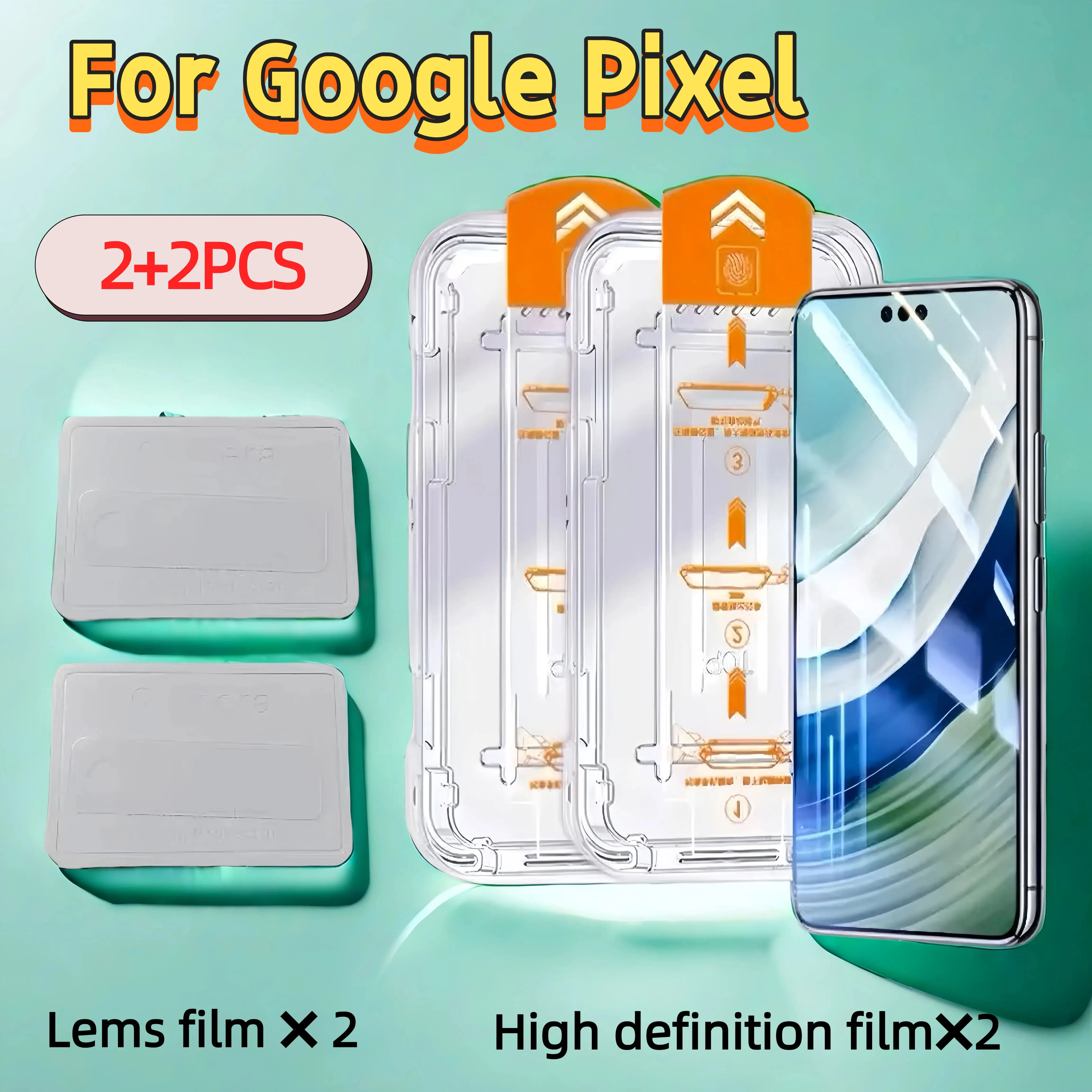 Tempered Glass Film 4Pcs For Google Pixel 10 9 9a Pro XL 8A 8 7 7a 6a Rear Camera No Dust Bubbles Easy Install