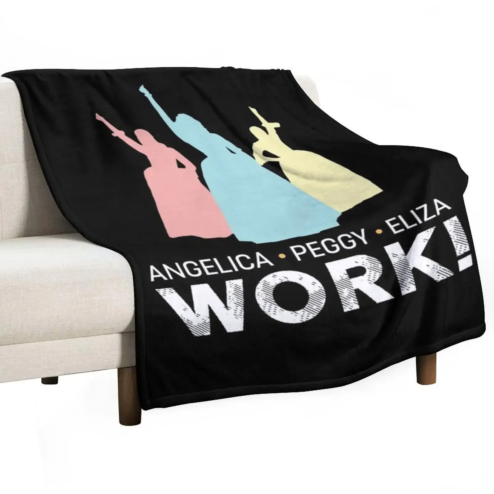 Angelica, Eliza And Peggy Work - Schuyler Sisters Throw Blanket Softest halloween Designers Sofa Quilt Blankets