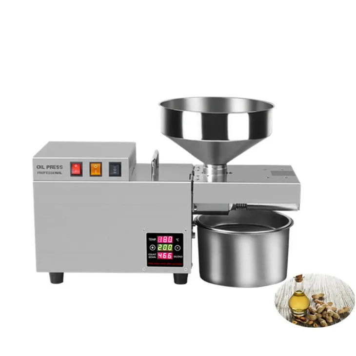 Production 7-10 kg/h cold press sunflower seed oil extraction machine screw oil mill olive oil pressing machine for sale