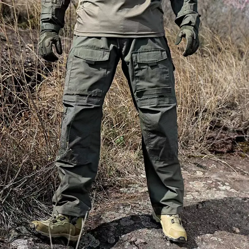 Hiking Pants For Men 2024 New Tactical Multi-Pocket Durable Outdoor Spring Autumn Training Cargo Trousers High Quality