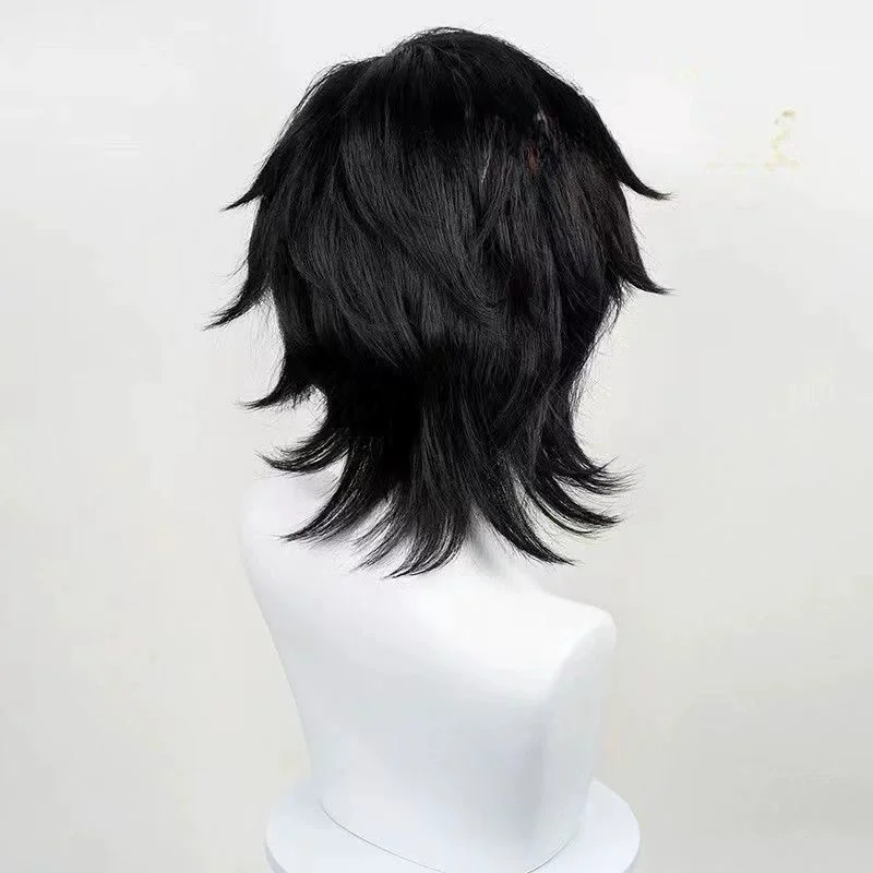 Time Raiders Cosplay-Perücke mit schwarzer Brille – Anime-Kostüm-Styling-Perücke für Männer und Frauen, hitzebeständiges Kunsthaar