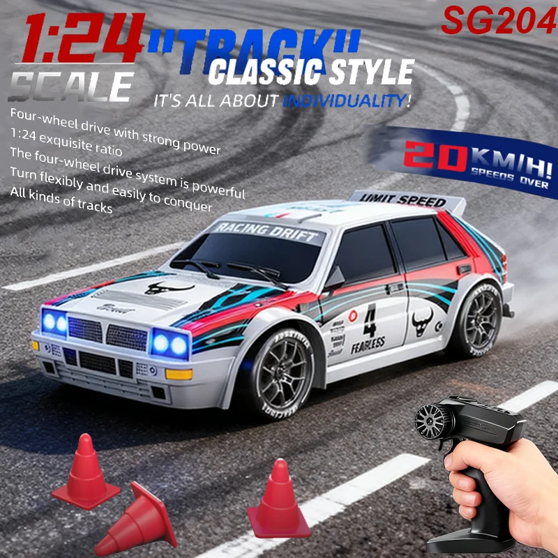 2025 SG204 PRO 1 24 RC Drift Car mit LED-Leuchten 20 kmH Fast 4WD Monster Truck High Speed Racing Off Road Spielzeug für Kinder Jungen Geschenk