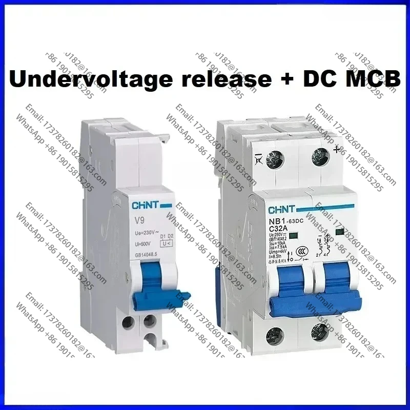 

CHINT NB1-63DC DC MCB 1P 2P 4P DC250V DC500V DC1000V NB1 V9