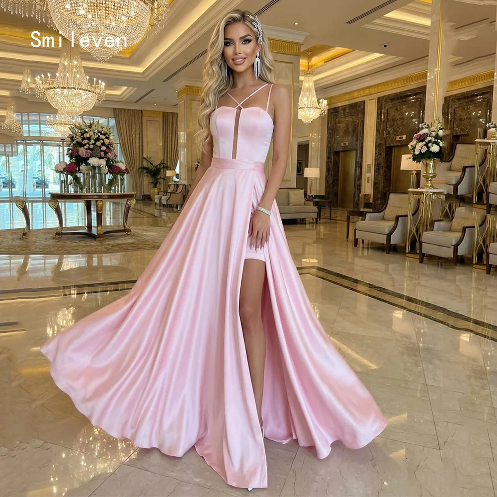 

Smileven Luxury A Line Prom Dress Classical Spaghetti Strap Party Gowns Noval Side Silt Formal Occassion Dress Customized 2026