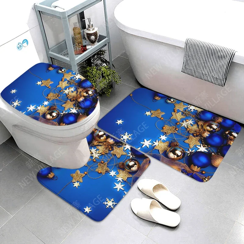 home bathroom floor mats Christmas decorations Bath Foot mat modern bathroom accessories rug Toilet mat Bathtub anti-slip carpet