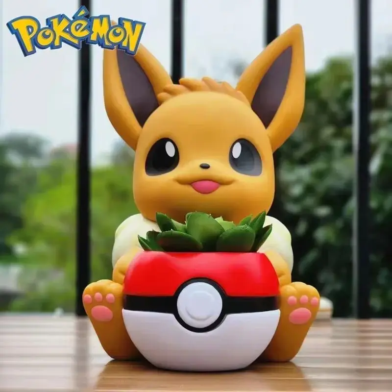 

Pokemon Charmander Flowerpot Squirtle Bulbasaur Potted Anime Figure Canister Model Statue Doll Toys Desktop Decoration Gifts