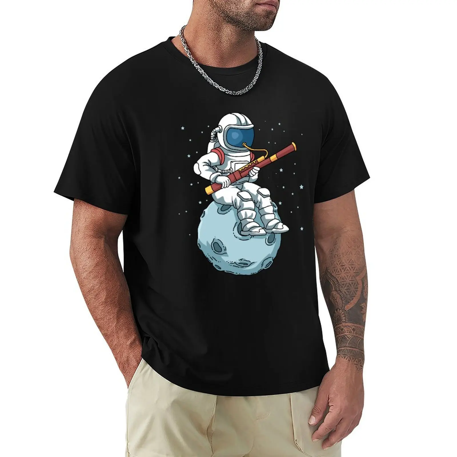 

Astronaut Bassoon Band Player Bassoonist Reeds Bassoon T-Shirt plus sizes summer top Personalized t-shirt men clothings