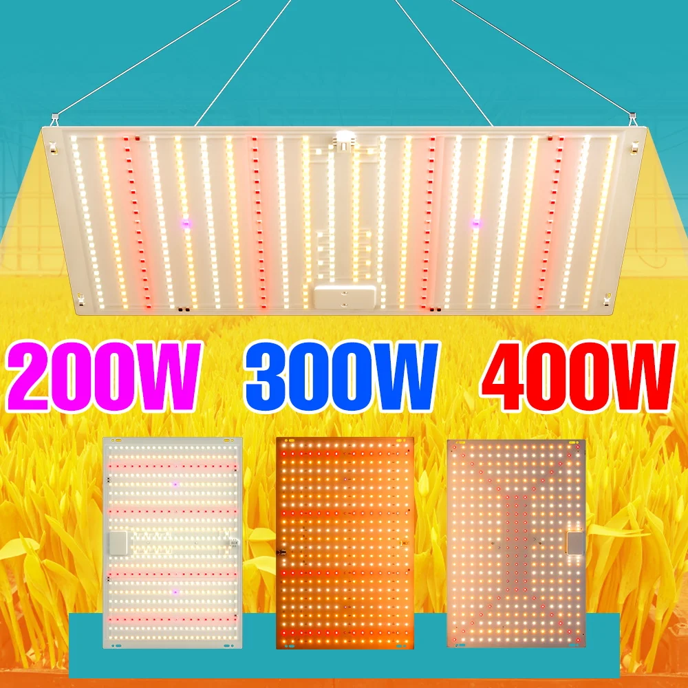 

400W LED Full Spectrum Grow Light Quantum Board Plant Fill Lamp 220V Greenhouse Tent Vegs Potted Seedings Cultivation Lighting