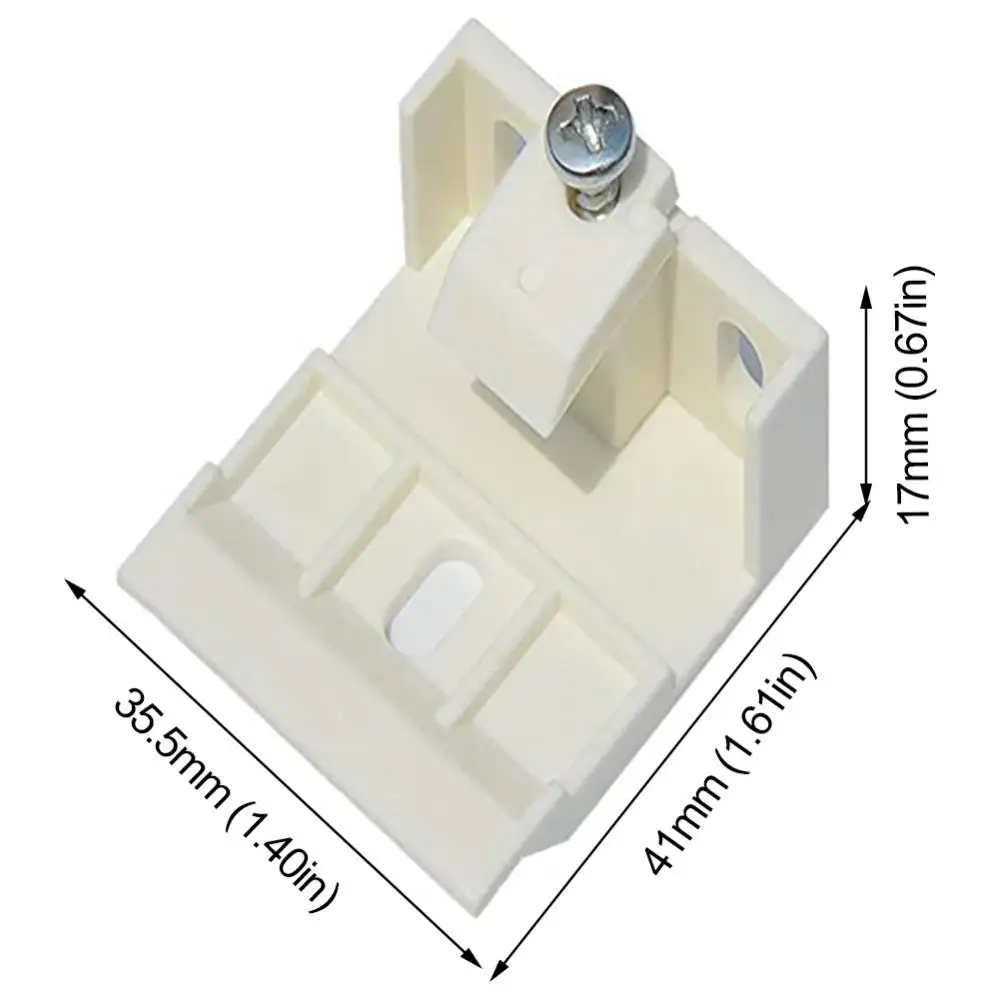 2 Stück weiße Kunststoff-Fensterladen-Montagehalterung für plissierte/zelluläre Schirme mit breitem Strahl, zusammenklappbare Jalousien