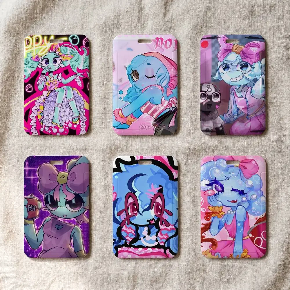 Cartoon POPPY Fashion ID Card Holder Business Work Card Sleeve Protector