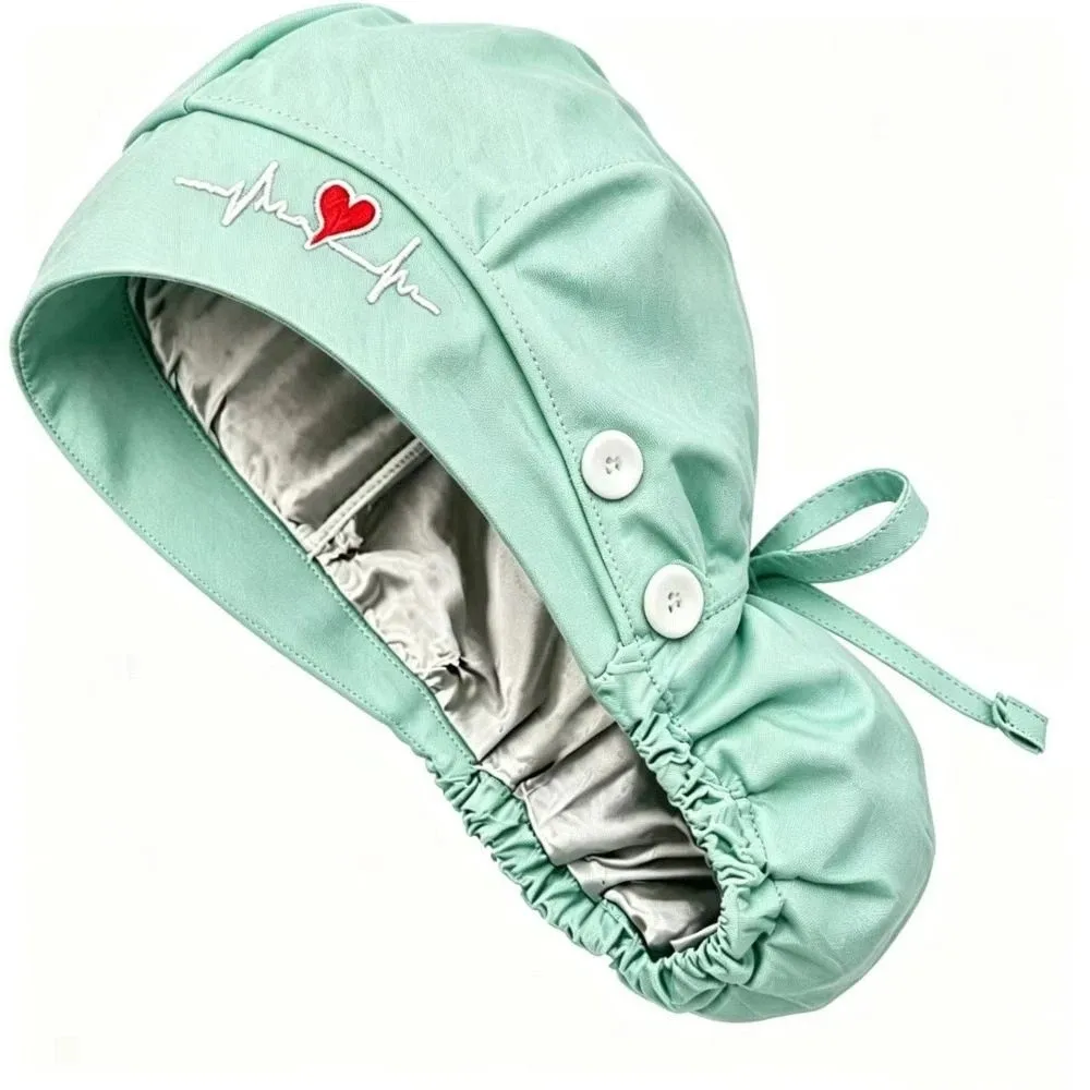 Extra Large Scrub Cap Matte Fabric Oversized Ponytail Holder Cap Breathable Comfortable Elastic Surgical Hat For Nurse