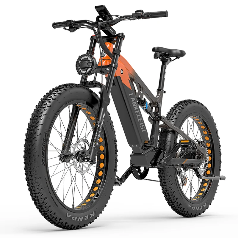 LANKELEISI RV800 Erwachsenen-Elektrofahrrad 750W Motor 48V20Ah Akku 52KM/H Höchstgeschwindigkeit 150km Reichweite 26 Zoll Reifen Leistungsstarkes E-Bike für Pendeln und Touren