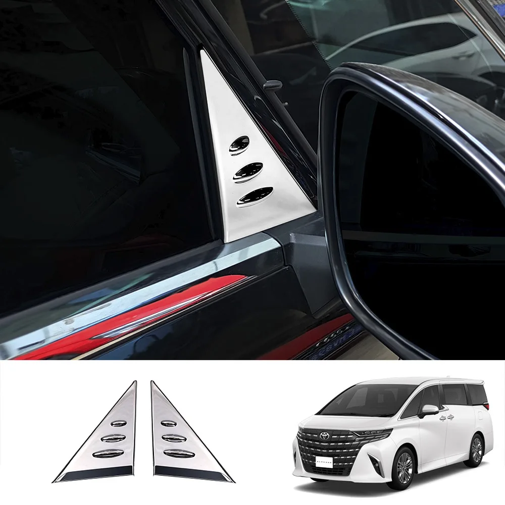 

Для Toyota Alphard Vellfire 40 Series 2023-2025 ABS переднее окно, спойлер, накладка на панель стойки, украшение, аксессуары с блестками