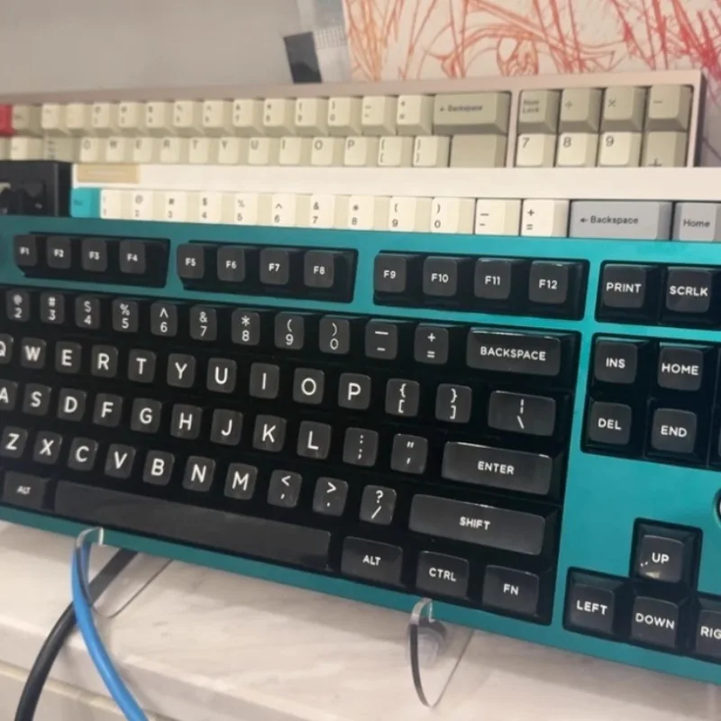Hot Sales WOB Mechanical Keyboard Keycaps Custonm HSA Profile ABS Key Cap Glossy Two-color Injection Molding KeyCap Esports Game