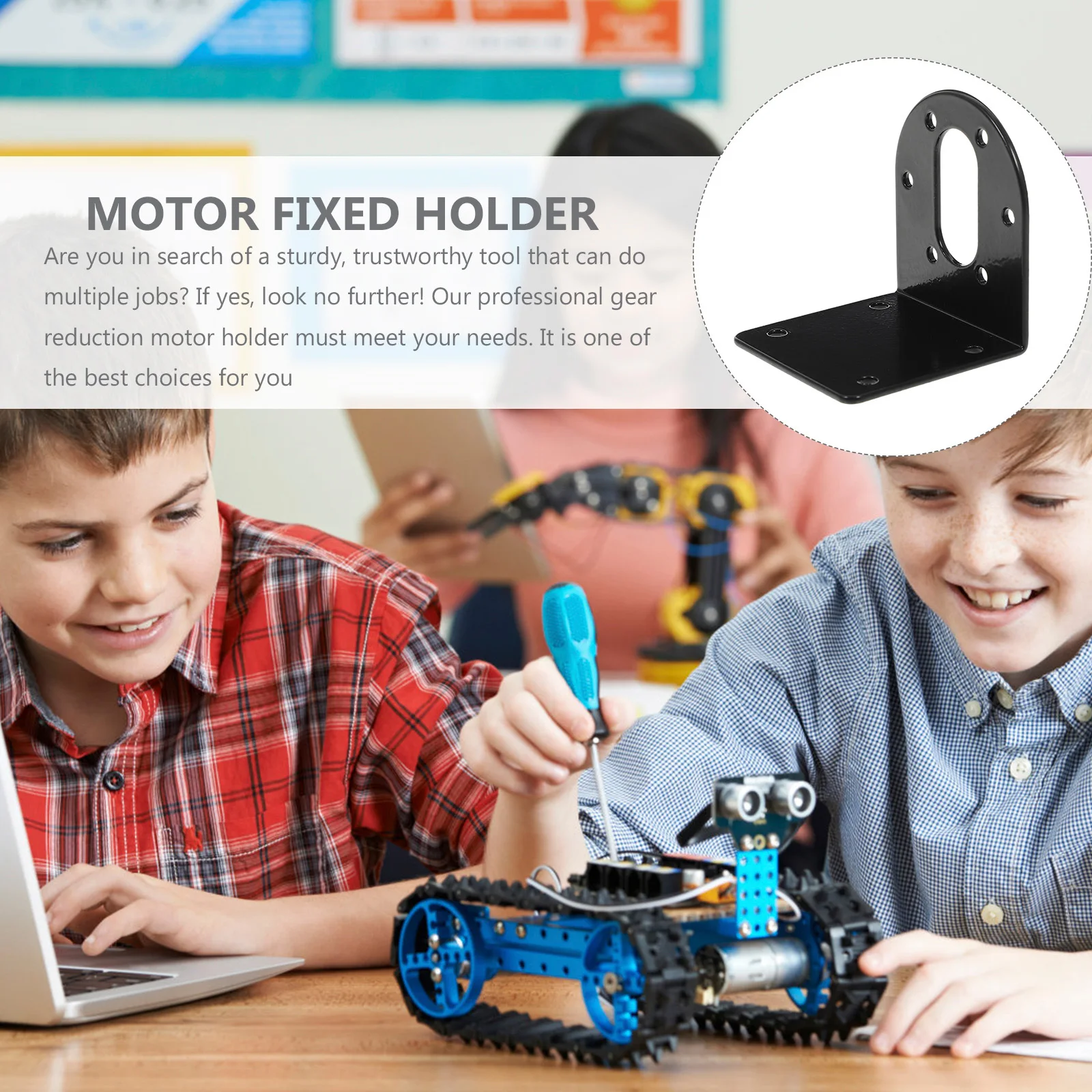 

6pcs Dc Gear Bracket 37Mm Motor Mounting Base Anti-Rust Coating For Robot Car Replacement Geared Motor L-Shaped Holder