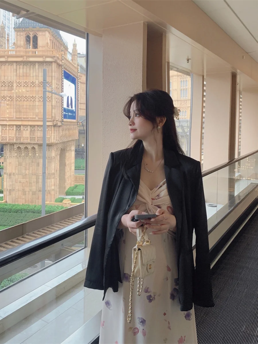 

Five Outsider Summer Air Conditioned Room ential Ultra-Thin Cool Satin Single Layer No Women's Suit 2023