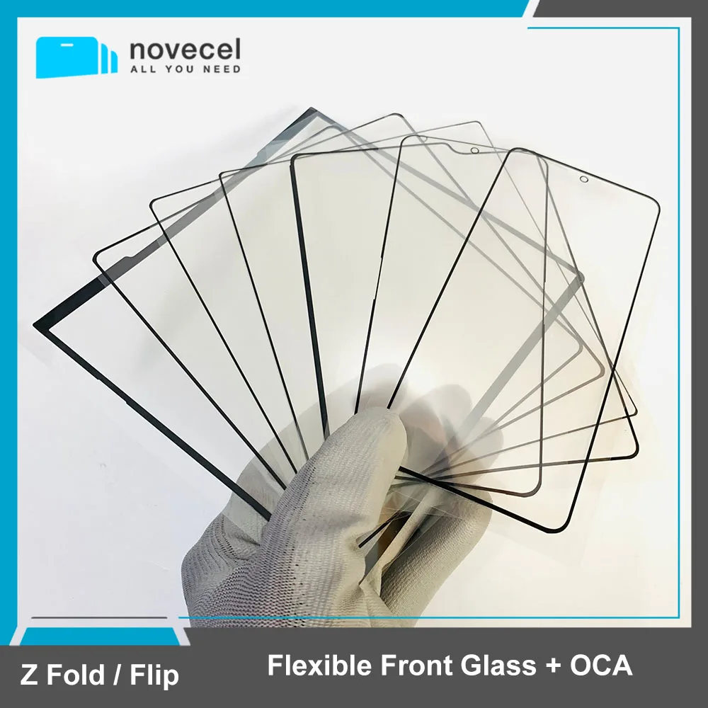 

NOVECEL 100% CPI Flexible Folding Screen Glass +OCA Glue for Samsung Galaxy Z Fold / Flip 1 2 3 4 5 LCD Touch Panel Soft Film