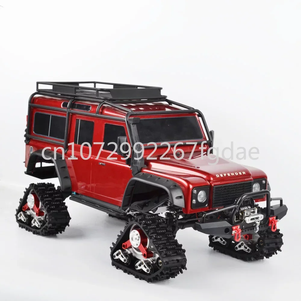 4PCS Aluminum All-Terrain Tracks Wheels Snow Tires Set for Traxxas TRX4 TRX-4 Defender Bronco 2021 G500 1/10 RC Crawler