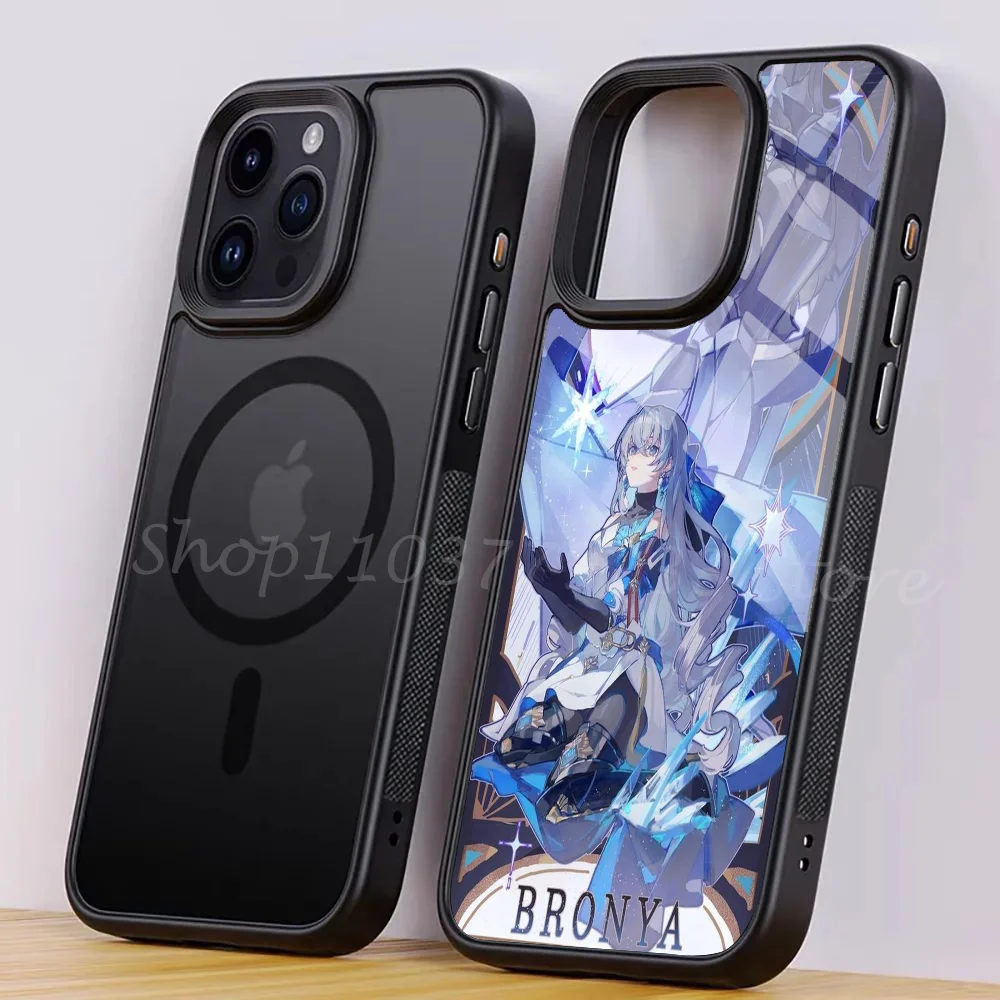 Bronya Honkai Star Rail Phone Case For IPhone 15 14 13 Pro Max 11 Mini Alex Mirror For Magsafe Wireless Charging Cover