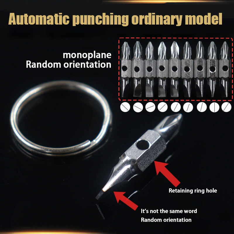 Mini Double Head Screwdriver Bit Key Chain PH1 Phillips Cross And Flat Slotted Screwdriver Bits 32mm Length