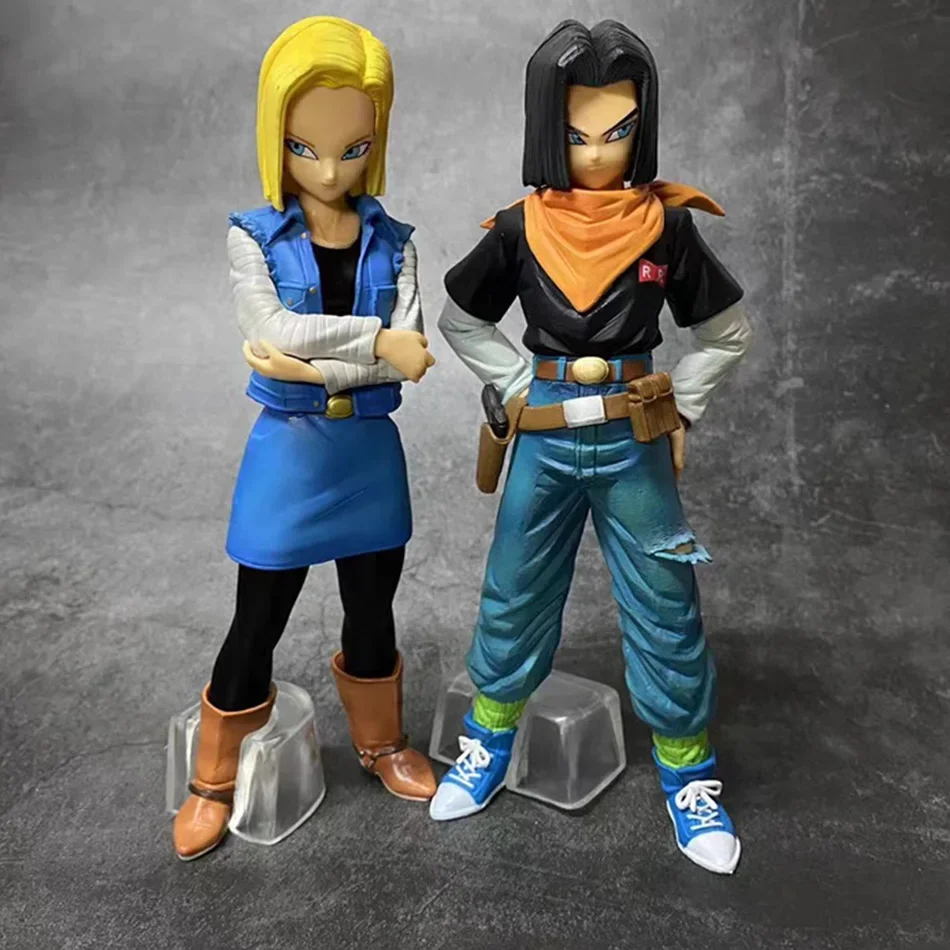 

27 см аниме Dragon Ball Z Android 17 18 фигурка Android 18 ПВХ фигурки Коллекция Модель игрушки для детей Рождественские подарки