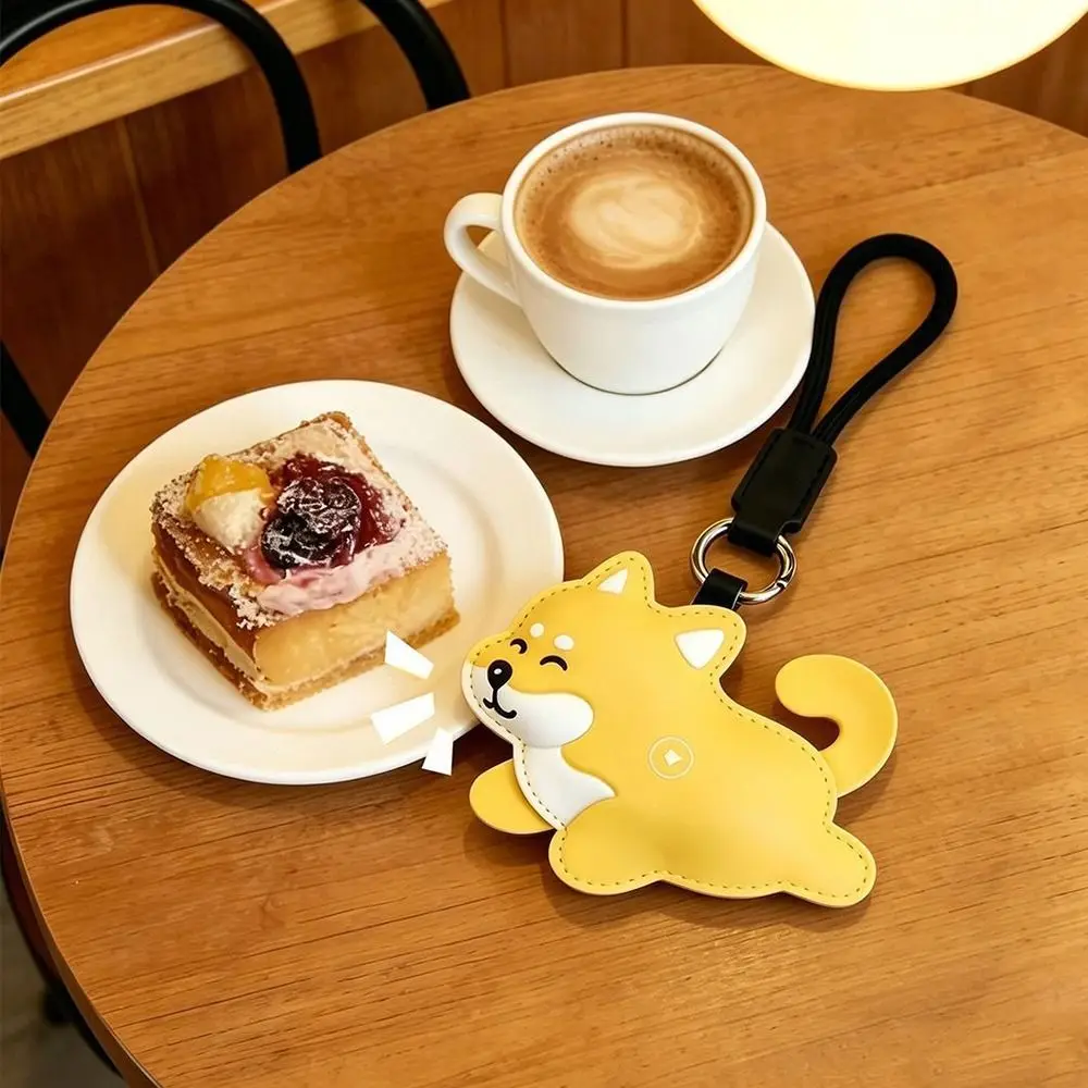 Fashion Cute Puppy Keychain PU Leather Frog Bag Hanging Pendant Cat Sound Feature Car Key Chain Car Ornaments
