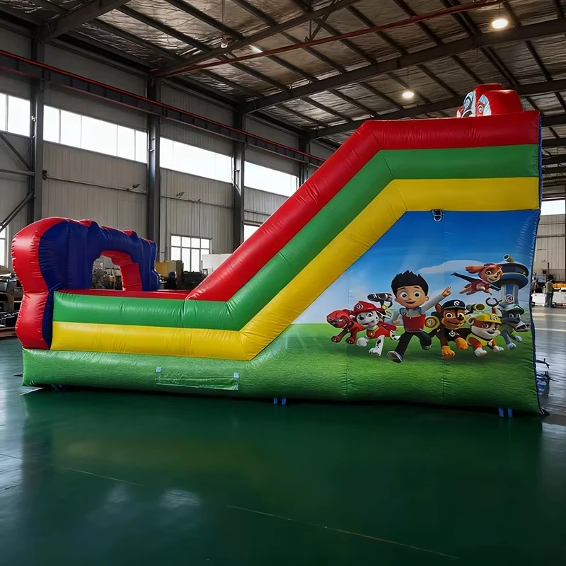Commercial Outdoor Wet Dry Jumping Castles Cartoon Slide for Kids Dog Patrol Water Slide Inflatable Castles Slide for Sale