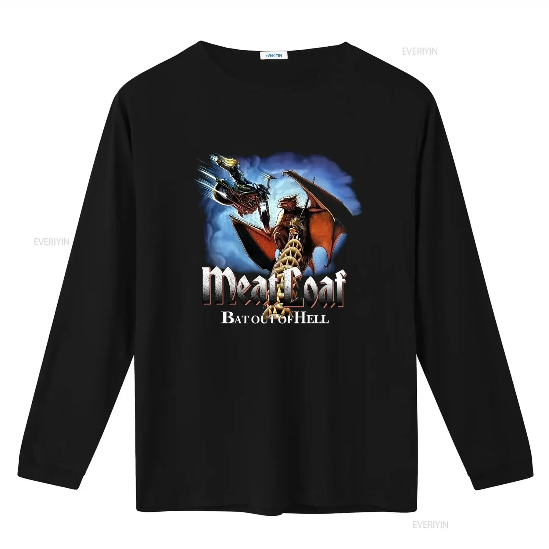 Meat Loaf Bat Out Of Hell Vintage Rock Band T Shirt Retro Design for Fans vintage Washed Unisex Breathable Slightly
