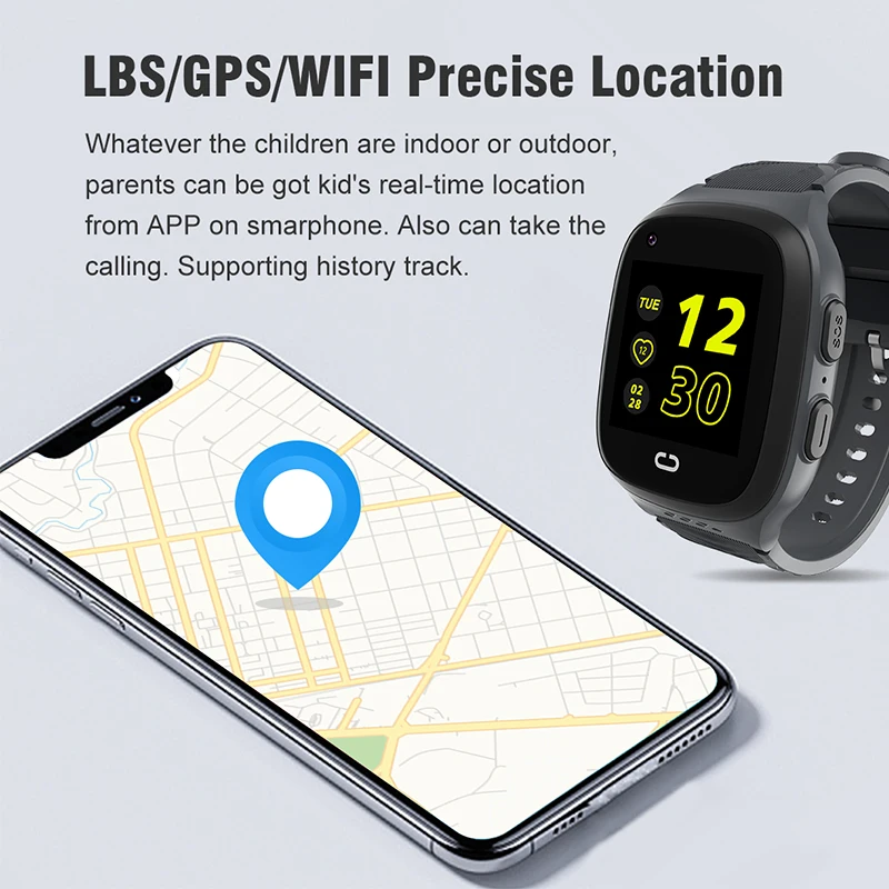 4G Kids ساعة ذكية مكالمة فيديو GPS المقتفي واي فاي SOS HD شاشة تعمل باللمس IP67 مقاوم للماء ساعة ذكية للأطفال للفتيات الفتيان