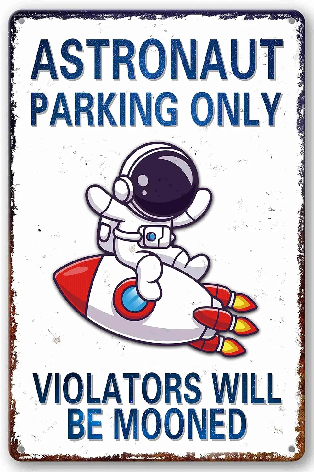 Bestylez Kids Space Gifts Astronaut Decor Outer Space Decor For Boy's Room, Bedroom, Nursery, Bathroom - Astronaut Parking  sign