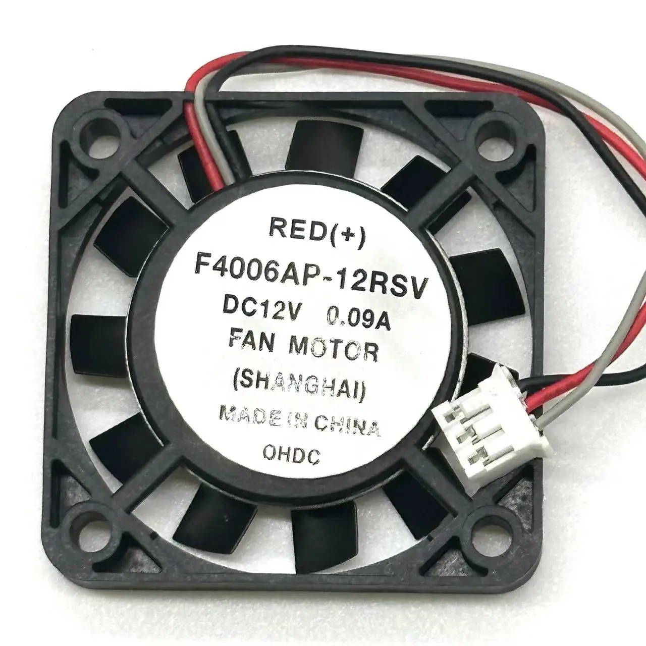 

ICFAN F4006AP-12RSV DC 12V 0.09A 40x40x06mm 3-Wire Server Cooling Fan