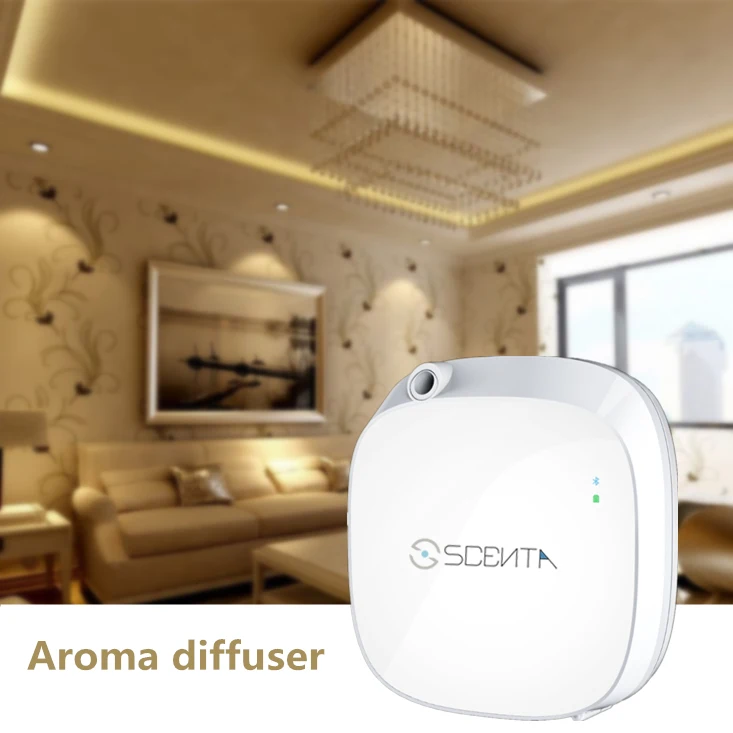 SCENTA Top Sale Smart App Control Difusor de aroma montado na parede sem fio, Difusor de óleo de fragrância de marca própria alimentado por bateria