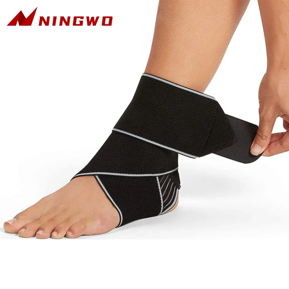 

1Pcs Adjustable Compression Ankle Brace Support Wrap,Perfect Ankle Sleeve for Plantar Fasciitis,Achilles Tendon, Sprains,Sports