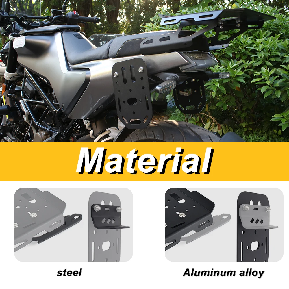 Luggage Racks Panniers Rack Saddlebag Side Bracket Top Rear Case Box For Husqvarna Svartpilen 250/401 2020-2023 Vitpilen 250/401