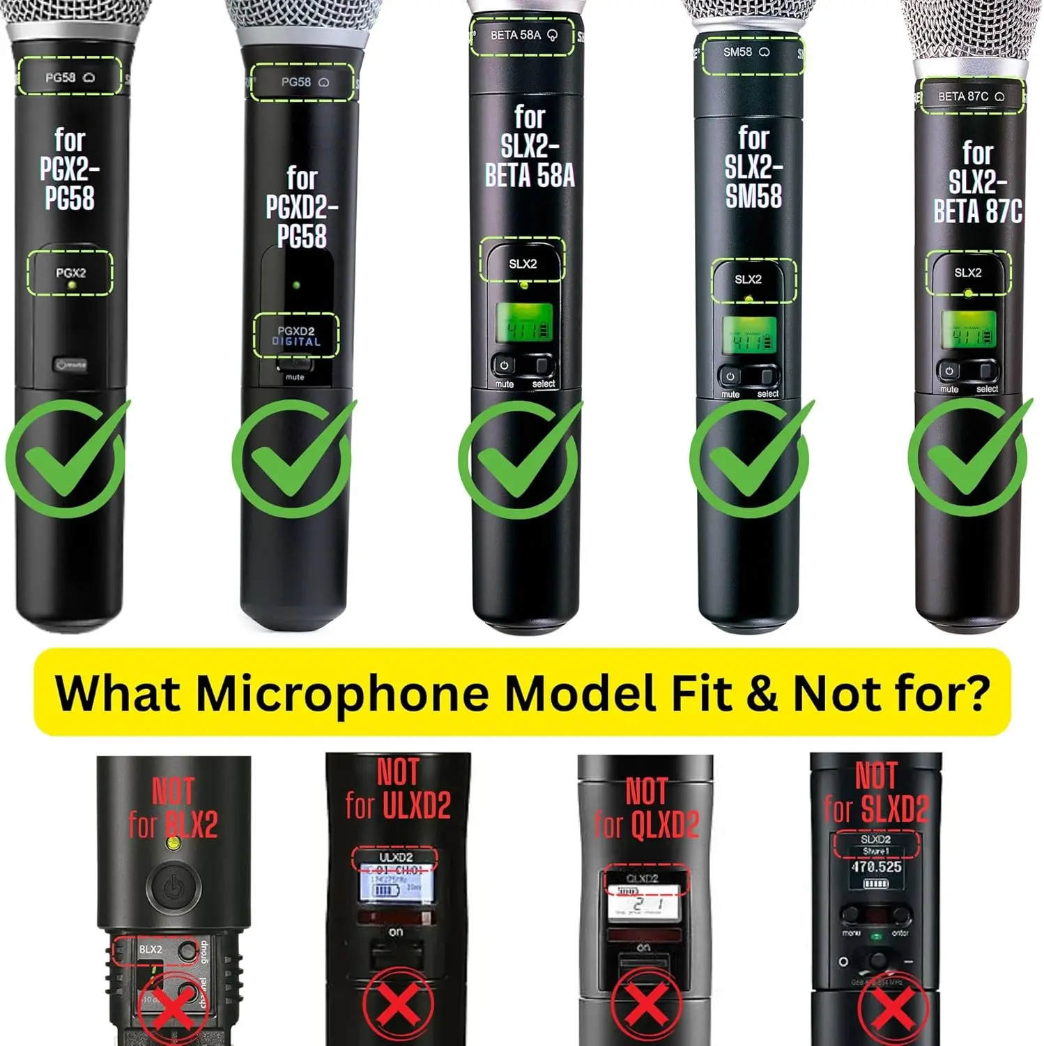 Sostituzione coperchio tappo batteria per Shure BETA58 BETA58A SM58 SM58S SM58LC SM48 palmare vocale cablato e Wireless, nero brillante