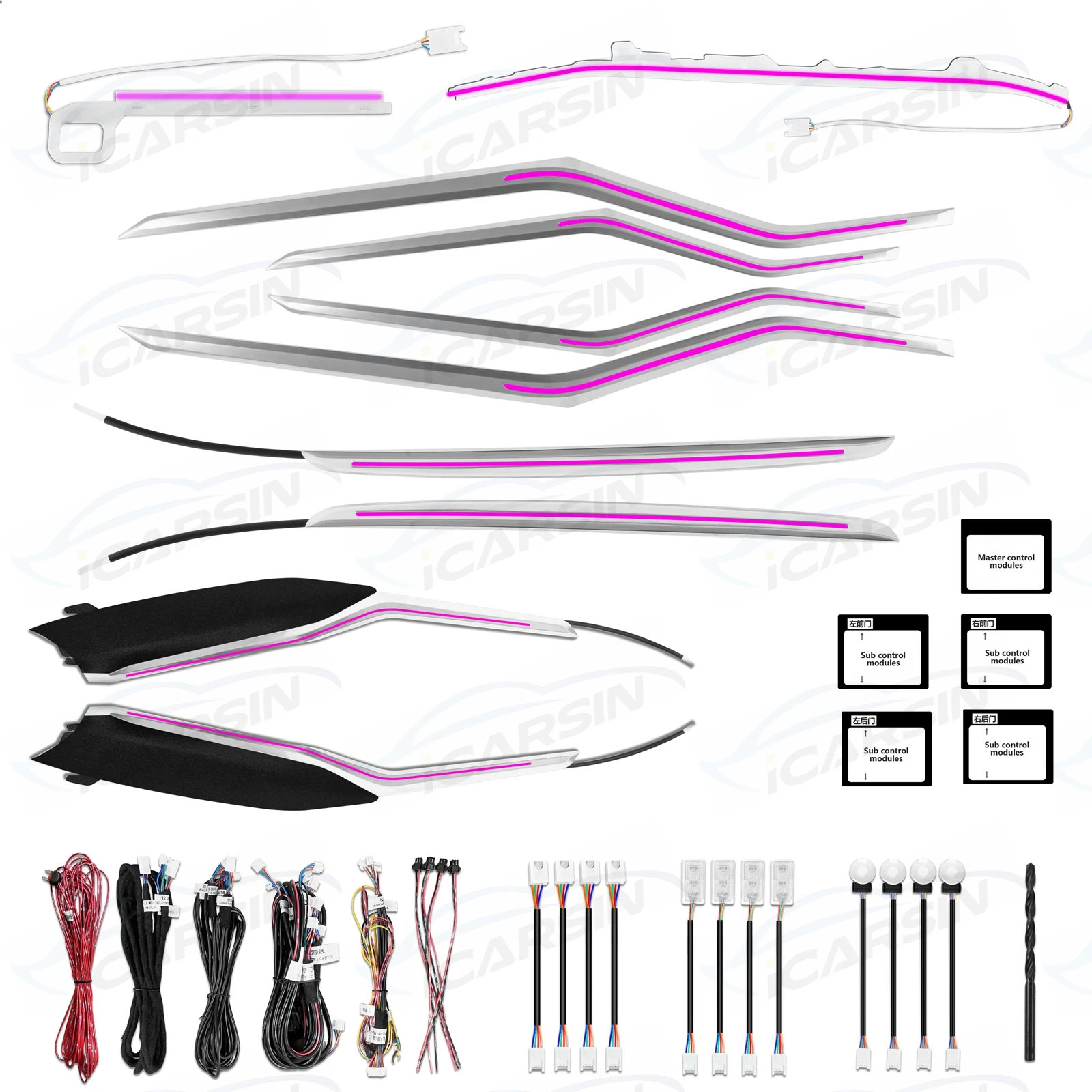 

10 Colors Screen Control Ambient Lighting Upgrade Kit for 3 Series G20 2019-2025 M340i 330i 320i Interior Light Accessories