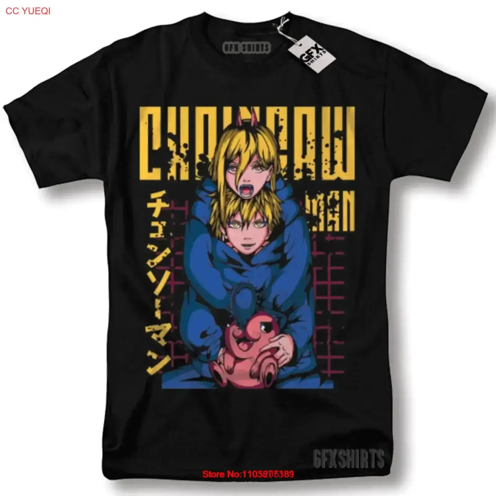 Chainsaw Man T Shirt CSM Denji Makima Power Pochita Anime Manga vintage Washed Soft designer clothes Slightly vintage Washed