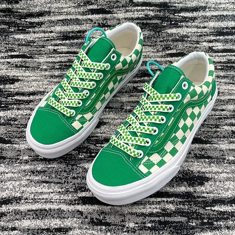 Sports Shoes Laces Flat Checkerboard Shoelaces for Sneakers Casual Canvas Basketball Tennis AF1 Classic Wave Shoelaces Women Men