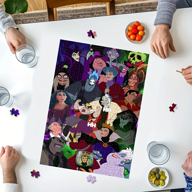 1000pcs Disney Villains Jigsaw Puzzle - Maleficent, Cruella de Vil, Ursula, Jafar, Hades, Dr. Facilier, Kuzco, Yzma - Large Ch