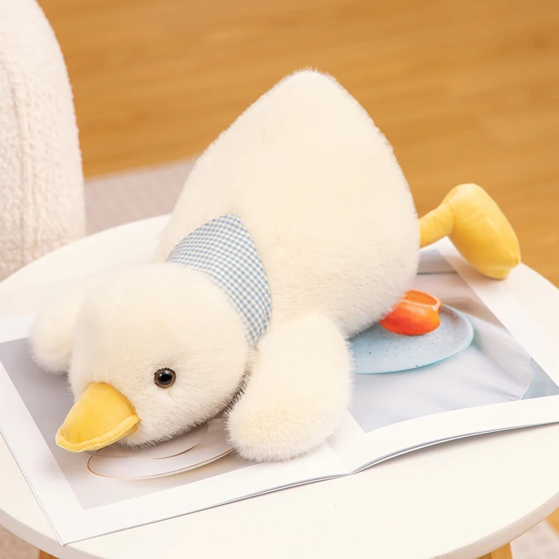 

Имитация мультяшной лежачей утки, плюшевая игрушка, милые мягкие игрушки, желтые утки, плюшевые куклы, реалистичный гусь, мягкие детские игрушки для девочек