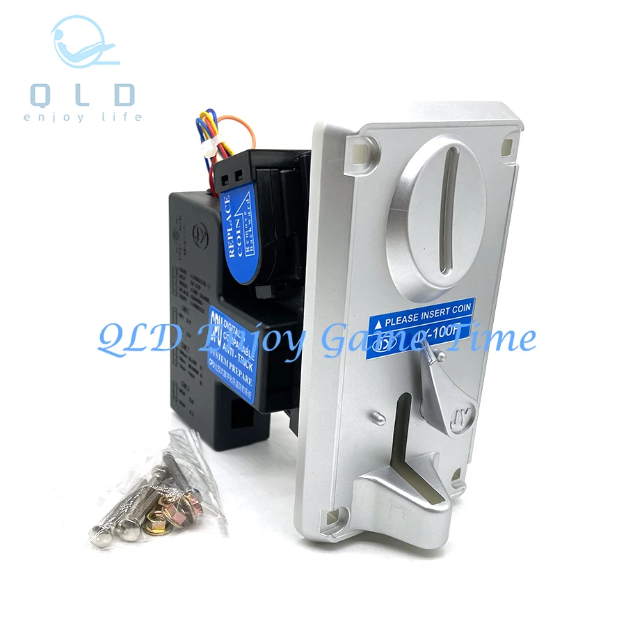 JY-100F Arcade Game Coin Operator CPU DIGITAL COMPARABLE ANTI TRICK Acceptor Token Selector, for Vending Doll Crane Claw Machine